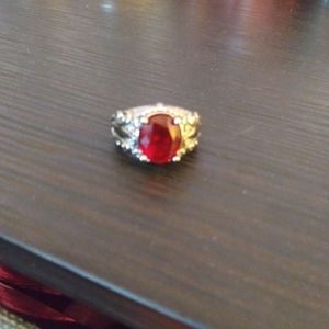 Faux ruby ring